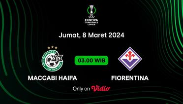 Jadwal Pertandingan | Maccabi Haifa vs Fiorentina - 8 Maret 2024, 03:00 WIB | UEFA Europa Conference League 2023/24