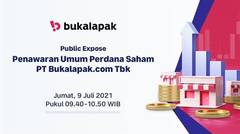 Public Expose Penawaran Saham Perdana PT Bukalapak.com Tbk