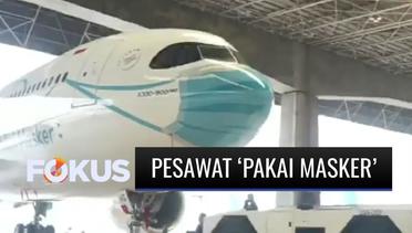 Gemas! Pesawat Garuda Indonesia Ikut 'Pakai Masker' sebagai Bentuk Dukungan Edukasi di Tengah Pandemi