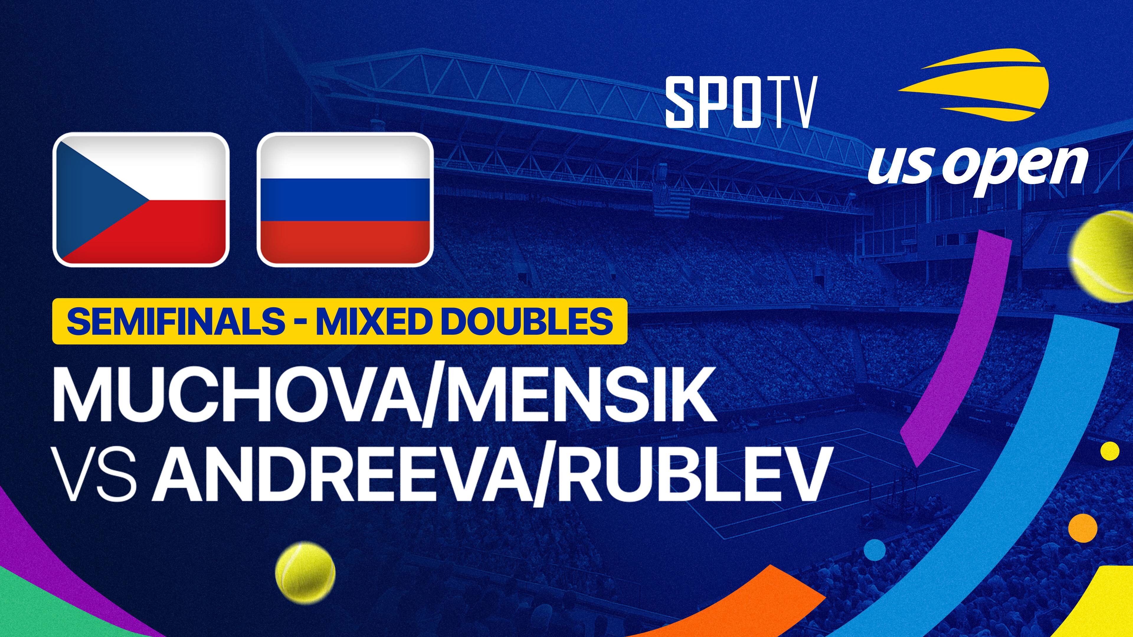 Karolina Muchova/Jakub Mensik vs Mirra Andreeva/Andrey Rublev - Mixed Doubles Semifinals | US Open 2026