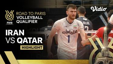 Iran vs Qatar - Match Highlights | Men's FIVB Road to Paris Volleyball Qualifier