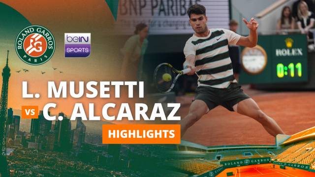Lorenzo Musetti vs Carlos Alcaraz - Highlights | Roland Garros 2025