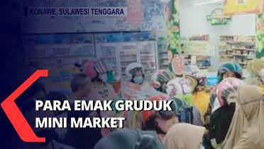 Masih Langka, Ibu-Ibu Berjubel Penuhi Mini Market demi Minyak Goreng