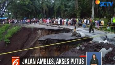 Akses Jalan Siantar-Tanah Jawa Putus Total Akibat Jalan Ambles - Liputan 6 Siang 