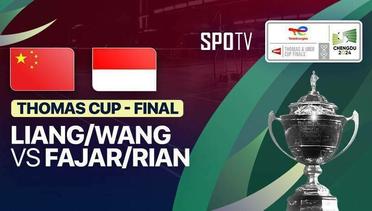Men's Doubles: Liang Wei Keng/Wang Chang (CHN) vs Fajar Alfian/Muhammad Rian Ardianto (INA) | Thomas Cup Final - TotalEnergies BWF Thomas & Uber Cup - 05 Mei 2024