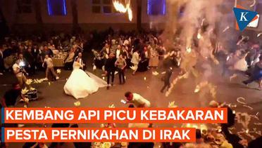 Detik-detik Kembang Api Picu Kebakaran di Pesta Pernikahan di Irak