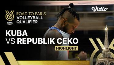 Kuba vs Republik Ceko - Match Highlights | Men's FIVB Road to Paris Volleyball Qualifier