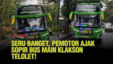 Suasana Seru di Jalan, Pemotor Minta Sopir Bus Mainkan Klakson Telolet Berakhir Bikin Ramai!