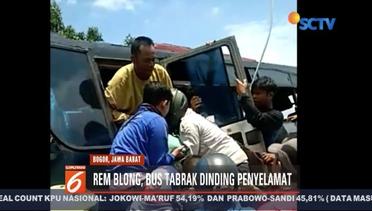 Sopir Bus Tabrakkan Diri ke Dinding Lantaran Rem Blong, Evakuasi Korban Dramatis - Liputan 6 Terkini