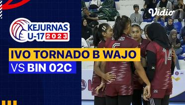Putri: Ivo Tornado B. Wajo vs BIN 02C - Full Match | Kejurnas Bola Voli Antarklub U-17 2023