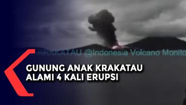 Gunung Anak Krakatau Alami Empat Kali Erupsi