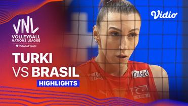 Turki vs Brasil - Highlights | Women's Volleyball Nations League 2024