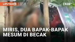 Miris, Dua Bapak-Bapak Kepergok Mesum dalam Becak di Medan