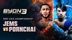 Jems Aiba Mokoginta vs Pornchai Srithong - Full Match | WBC Asia Championship | Byon Combat Showbiz Vol.3