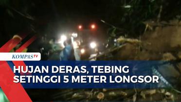 Hujan Deras Guyur Subang, Tebing Setinggi 5 Meter Longsor dan Tutupi Jalan!