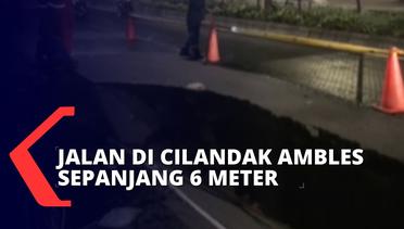 Jalan di Cilandak Jaksel Ambles Tergerus Air, Lalu Lintas Pondok Indah Arah Fatmawati Macet!