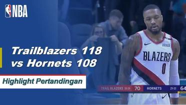 NBA I Cuplikan Pertandingan : Trailblazers 118	vs Hornets 108