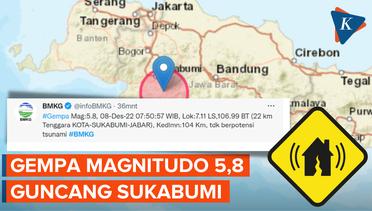 Sukabumi Diguncang Gempa Magnitudo 5.8 Getaran Hingga Jakarta (rev)