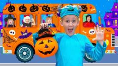 Wheels on the Bus | Halloween Kids Songs | Anuta Kids Channel