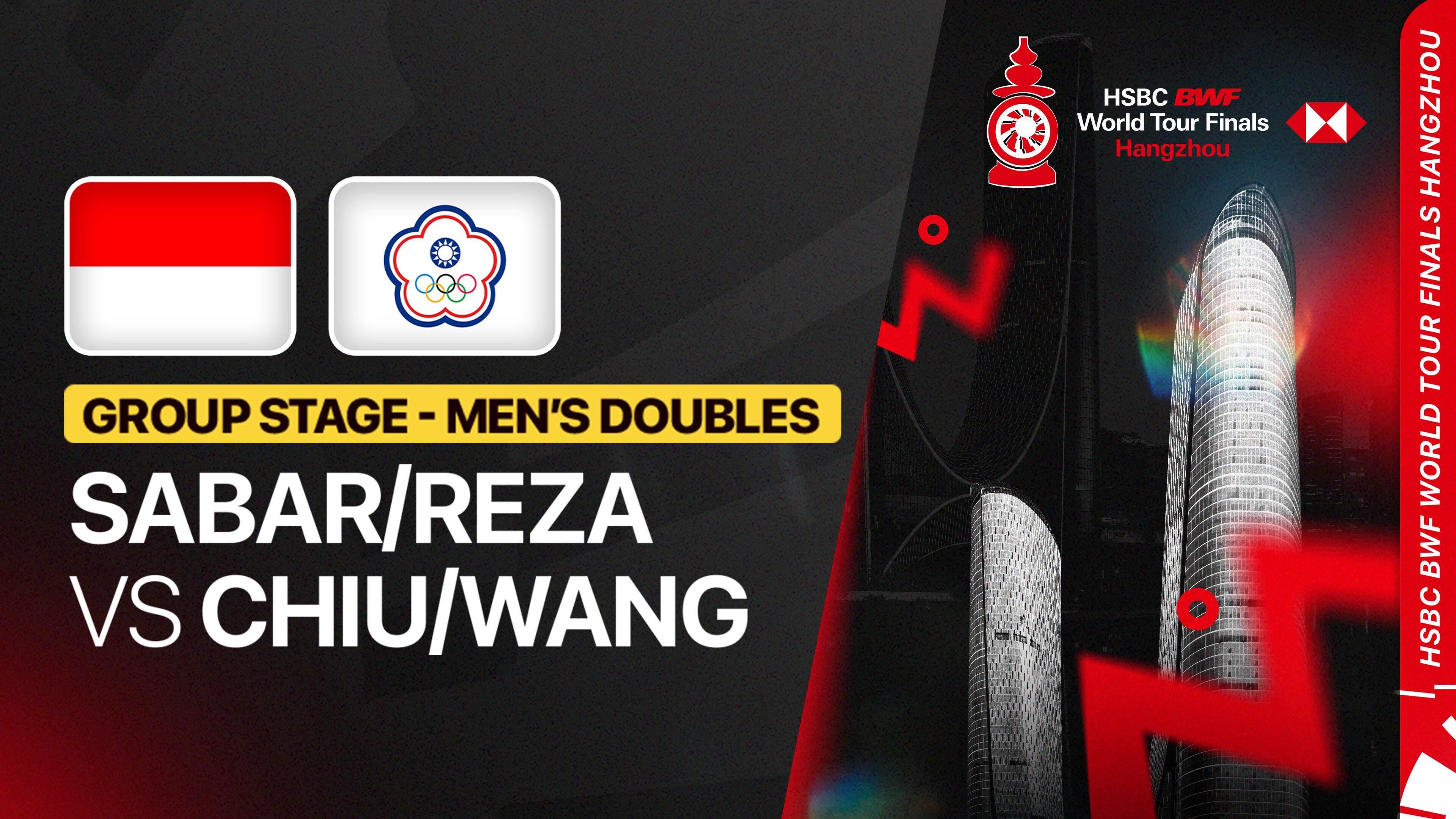 Sabar Karyaman Gutama/Moh Reza Pahlevi Isfahani (INA) vs Chiu Hsiang Chieh/Wang Chi-Lin (TPE) - Men's Doubles Group Stage | HSBC BWF World Tour Finals 2025