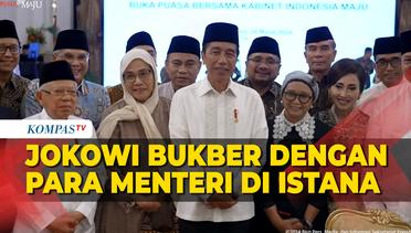 Jokowi Buka Puasa Bersama Para Menteri, Duduk Satu Meja dengan Prabowo-Airlangga