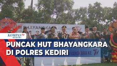 Polres Kediri Gelar Upacara Puncak Peringatan HUT Bhayangkara ke 77