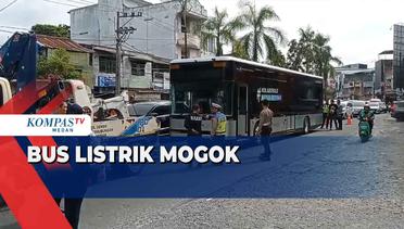 Bus Listrik yang Baru 2 Hari Beroperasi di Medan Mogok