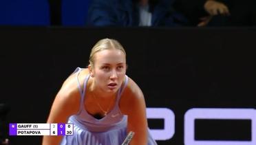 Anastasia Potapova vs Coco Gauff - Match Highlights | WTA Porsche Tennis Grand Prix 2023