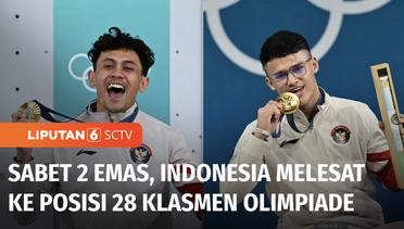 Indonesia Raih 2 Emas, Melejit ke Posisi 28 Klasemen Medali Olimpiade | Liputan 6