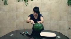 toilet and poop - watermelon carving by Yohanna Liang