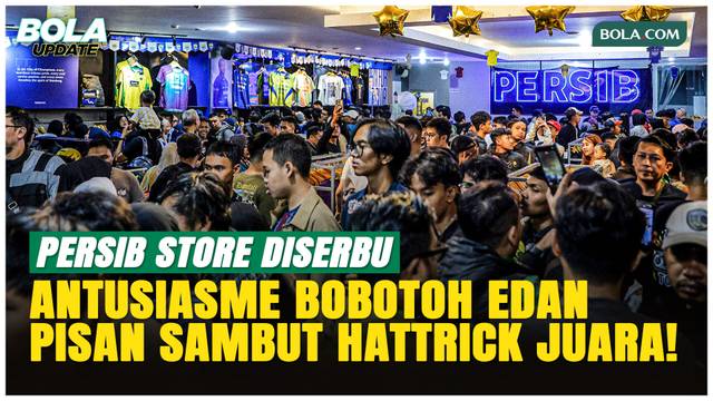 Gokil! Bobotoh Rela Antre dari Pagi, demi Merchandise Persib Bandung Sebelum Rayakan Juara