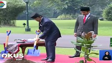 Jokowi dan Sultan Brunei Tanam Pohon Perdamaian di Istana Bogor - Fokus Sore