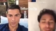 Keakraban Neymar dan Ronaldo Dalam Vidio Call