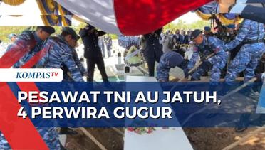 Prosesi Pemakaman 4 Jenazah Perwira TNI AU Korban Jatuhnya Pesawat Super Tucano di Lereng Bromo