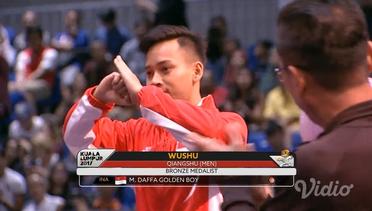 Momen Kemenangan Wushu (Qiangshu Putra) - M. Daffa Golden Boy Raih Medali Perunggu