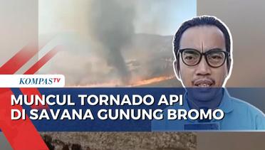 Muncul Fenomena Tornado Api di Kawasan Bukit Teletubbies Gunung Bromo
