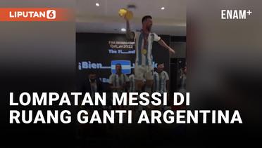 Lionel Messi Pimpin Pesta Ruang Ganti Argentina