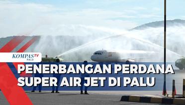 Penerbangan Perdana Super Air Jet di Palu