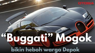 Ban Patah di Jalan! Mobil Mirip Bugatti Bikin Macet di Depok