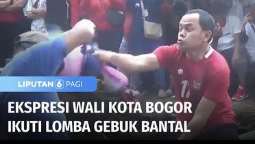 Rayakan HUT ke-77 RI, Wali Kota Bogor Bima Arya Ikuti Lomba Gebuk Bantal di Atas Air | Liputan 6