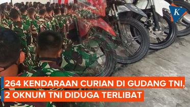 Gudang TNI Jadi Tempat Simpan 264 Kendaraan Curian, Oknum TNI Diduga Terlibat