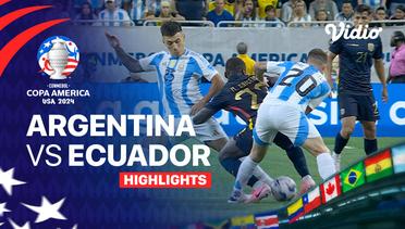Argentina vs Ecuador - Highlights | CONMEBOL Copa America USA 2024 - Quarter Final