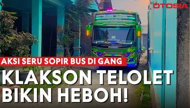 Kejutan di Gang Pemukiman, Bus 'Berpesta' dengan Klakson Telolet!