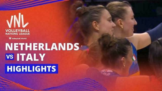 Women: Netherlands vs Italy - Highlights | Volleyball Nations League 2025