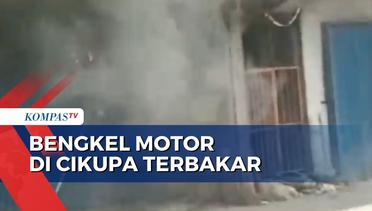 Diduga Korsleting Listrik pada Mesin Genset, Bengkel Motor di Cikupa Ludes Terbakar