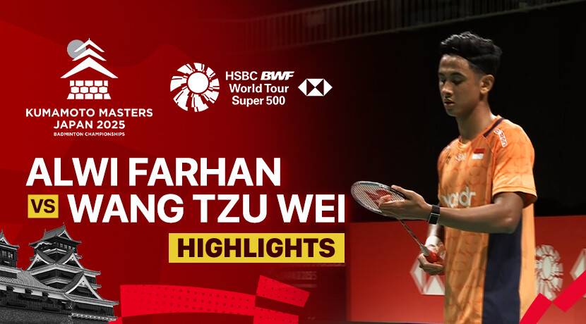 Alwi Farhan (INA) vs Wang Tzu Wei (TPE) - Men's Singles Round of 16 | Kumamoto Masters Japan 2025