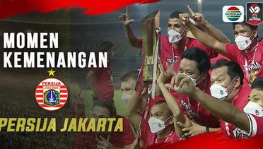 Detik-detik Momen Persija Jakarta Angkat Trofi Kemenangan Piala Menpora 2021