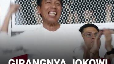 Presiden Jokowi Bereuforia Rayakan Gol Egy di Laga Indonesia VS Vietnam