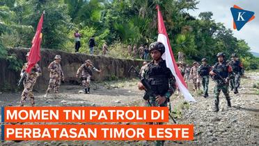 Momen Satgas Pamtas RI Latihan Bareng Satuan Patroli Timor Leste