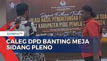 Caleg DPD di Aceh Ngamuk Banting Meja Sidang Pleno, Sebut Ada Kecurangan